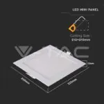 V-TAC VT-214869 18W LED Premium Панел Квадрат 2700K