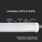 V-TAC VT-216285 LED Влагозащитено тяло AL/PC G-Серия 1200mm 36W 4500K 120lm/W