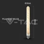 V-TAC VT-217142 LED Крушка 5W T30 E27 Filament Amber Покритие 2200K