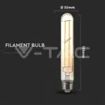 V-TAC VT-217143 LED Крушка 6W T30 E27 Filament Amber Покритие 2200K