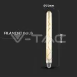 V-TAC VT-217144 LED Крушка 7W T30 E27 Filament Amber Покритие 2200K
