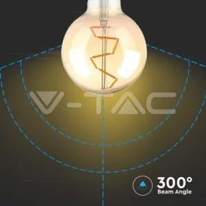 V-TAC VT-217146 LED Крушка 4W Filament E27 G95 AMBER 2200K