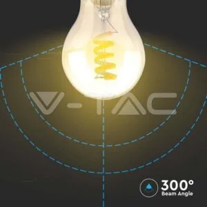 V-TAC VT-217335 LED Крушка 4W E27 Filament A60 Aмбър 1800К
