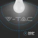 V-TAC VT-217351 LED Крушка 10.5W E27 A60 Термо Пластик 6400K 10Бр/Сет