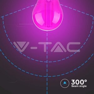 V-TAC VT-217410 LED Крушка 2W Filament E27 G45 Розова