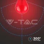 V-TAC VT-217413 LED Крушка 2W Filament E27 G45 Червена