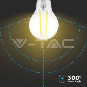 V-TAC VT-217458 LED Крушка 12W Filament E27 A60 3000К