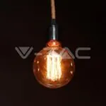 V-TAC VT-217475 LED Крушка 4W Filament E27 G125 Амбър ART 1800К