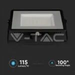 V-TAC VT-21767 100W LED Прожектор SAMSUNG Чип SMD Slim Черно Тяло 6500К