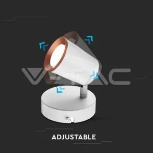 V-TAC VT-218250 6W LED Единична Спот Лампа 3000К Бяла