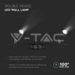 V-TAC VT-218269 9W LED Двойна Спот Лампа 4000К Черна