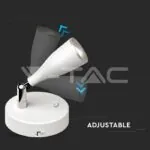 V-TAC VT-218677 4.5W LED Единична Спот Лампа 4000К Бяла С Ключ