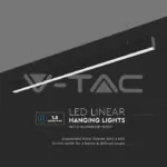 V-TAC VT-21882 LED Линейно   SAMSUNG Чип 40W Висящо Черно Тяло 3000К 1200x35x67mm