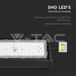 V-TAC VT-21891 LED Линейна Камбана SAMSUNG Чип 100W Черно Тяло 4000К 120 lm/W