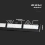 V-TAC VT-21896 LED Линейна Камбана SAMSUNG Чип 200W Черно Тяло 6400К 120 lm/W