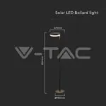 V-TAC VT-23011 2.5W LED Соларна Наземна Лампа IP44 3000K