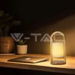 V-TAC VT-23091 1.5W LED Настолна Лампа 3000К Бежова Дървена Дръжка