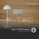 V-TAC VT-23092 3W LED Настолна Лампа 3000K Бяло Тяло