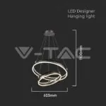V-TAC VT-23096 LED Осветител 50W Висящ Двеон Ринг 3000К Кафе