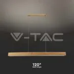 V-TAC VT-23100 12W LED Висяща Лампа Дърво 4000К