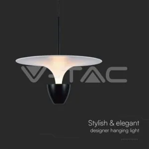 V-TAC VT-23101 9W LED Висяща Лампа (30*300*1370MM) Бяло + Черно Тяло 3000K Регулируема