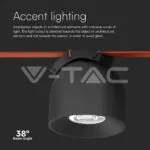 V-TAC VT-23104 12W LED Магнитен Осветител Въже 38`D 3000K Пясъчно Черно Тяло 3 Години Гаранция