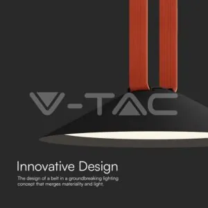 V-TAC VT-23111 20W LED Магнитен Осветител Въже 120`D 3000K Пясъчно Черно Тяло 3 Години Гаранция