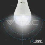 V-TAC VT-2373 LED Крушка - SAMSUNG Чип 9W E27 Авариийна 6400К 3 Часа Батерия
