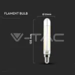 V-TAC VT-2701 LED Крушка 4W Filament E14 T20 2700K