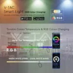 V-TAC VT-2755 LED Крушка 4.5W E27 G45 Smart RGB + Топла и Студена Светлина