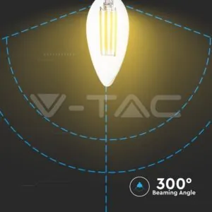 V-TAC VT-272 LED Крушка SAMSUNG Чип 4W E14 Кендъл 2700K