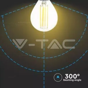V-TAC VT-2847 LED Крушка 6W Filament E14 P45 6400К