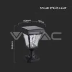 V-TAC VT-2890 2W LED Соларна Наземна Лампа Черен Мат 3 в 1
