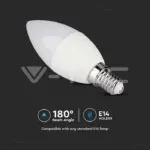 V-TAC VT-2926 LED Крушка Кендъл 4.8W E14 Дистанционно RGB+3000K Димираща