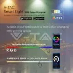 V-TAC VT-3025 20W WIFI Прожектор RGB+WW+CW