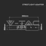 V-TAC VT-3624 Конектор за Улична Лампа Тип Рогатка