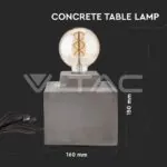V-TAC VT-3851 Настолна Лампа Бетон ф160