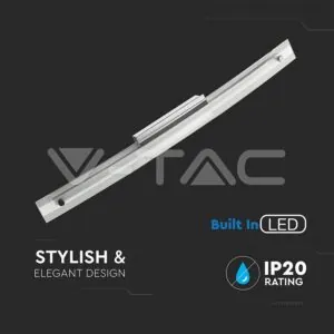 V-TAC VT-3896 12W LED Стенна/Таванна Лампа Стъкло/Хром 4000K