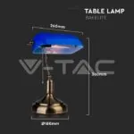 V-TAC VT-3913 Настолна Лампа Банкер Е27 Синя