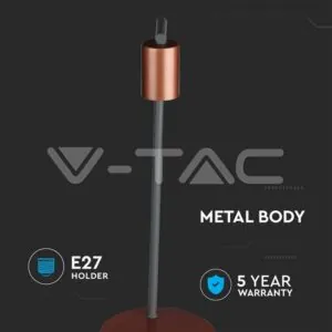 V-TAC VT-40331 Настолна Лампа Е27 Червен Бронз Ключ