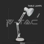 V-TAC VT-40351 Настолна Лампа Е27 Черна 325x560 PIXI