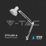 V-TAC VT-40371 Настолна Лампа Е27 Черна450x1630 PIXI Захващане