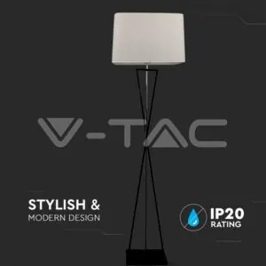 V-TAC VT-40401 Лампион E27 Черна Слонова Кост Ключ Квадратна