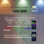 V-TAC VT-405861 4W Амбиаентна Лампа Smart RGB