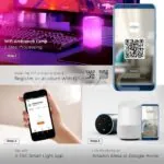 V-TAC VT-405871 8W Амбиентна Лампа Smart RGB Съвместима с Amazon Alexa и Google Home