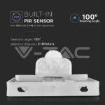 V-TAC VT-433 10W LED Прожектор Сензор SAMSUNG Чип Бяло Тяло 3000K