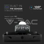 V-TAC VT-438 10W LED Прожектор Сензор SAMSUNG Чип Черно Тяло 6400K