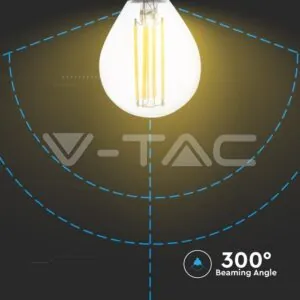 V-TAC VT-7366 LED Крушка 4W Кръстосан Filament E14 P45 Мат Топла светлина 2бр/Блистер