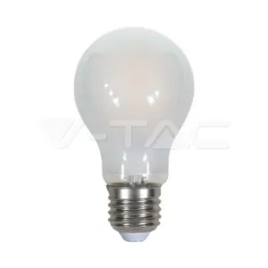 V-TAC VT-4483 LED Крушка 8W Filament E27 A60 Матирано Покритие Топло Бяла Светлина