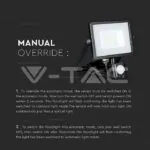 V-TAC VT-452 20W LED Прожектор Сензор SAMSUNG Чип Черно Тяло 4000K